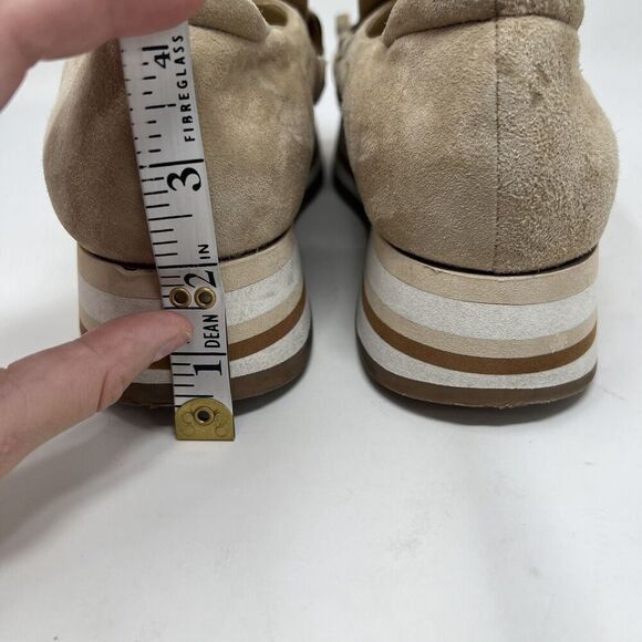 SoftWaves‎ Cadie Beige Leather Slip On Arch Support Platform Sneakers EU 41 10.5